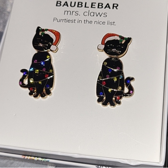 Baublebar Mrs Claws Cat Earrings - Picture 1 of 2